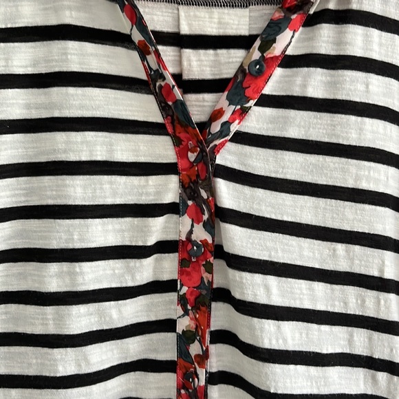 Anthropologie Postmark Striped/Floral Top sz M - Picture 3 of 12